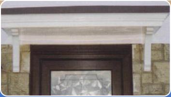 GRP overdoor canopies — product range