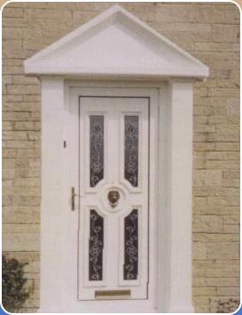 Romulus Overdoor GRP Canopy with Fluted Columns