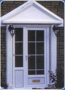 Romulus Overdoor GRP Canopy with Fluted Columns