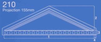 Romulus Overdoor GRP Canopy with Fluted Columns